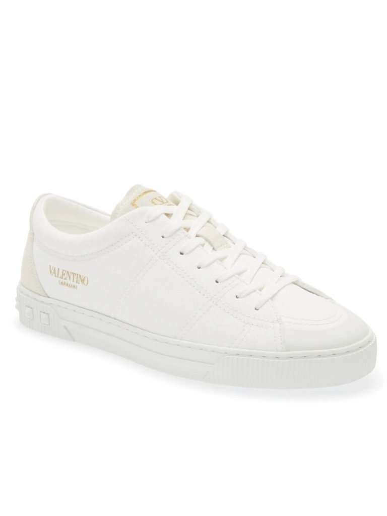 Valentino Garavani Rockstud Cityplanent Mens Sneaker Shoes White Size 43 / Us 10